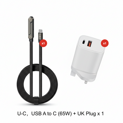 240-W-Schnellladekabel mit verstellbarem Handyhalter