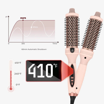 3-in-1 Pro Negative Ion Two PTC Heaters Thermal Brush