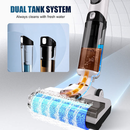 ⚡⏳Letzte 30 Einheiten zum Sonderpreis! 🧹 Nass- und Trockenstaubsauger | Selbstreinigend & Kabellos ✨ Rundum-Reinigung für Hartböden – Tierhaare & Essensreste einfach weg!