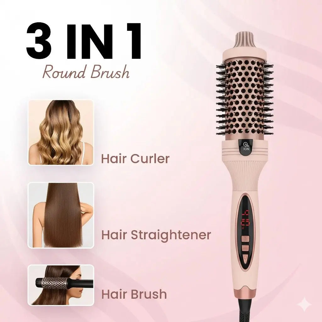3-in-1 Pro Negative Ion Two PTC Heaters Thermal Brush